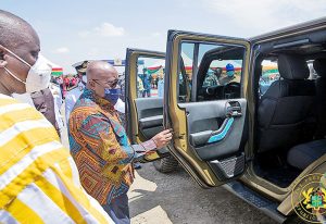 Read more about the article President Akufo-Addo Presents 60 Vehicles To Army; Cuts Sod For Us$24.8 Million Housing Project