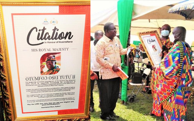 You are currently viewing Asantehene, Akufu Addo honoured for dedicated services to humanity