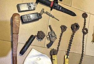 Read more about the article Three arrested for unlawful possession of firearm, other implements