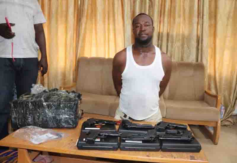 You are currently viewing Suspect arrested with six foreign pistols in Northern Region