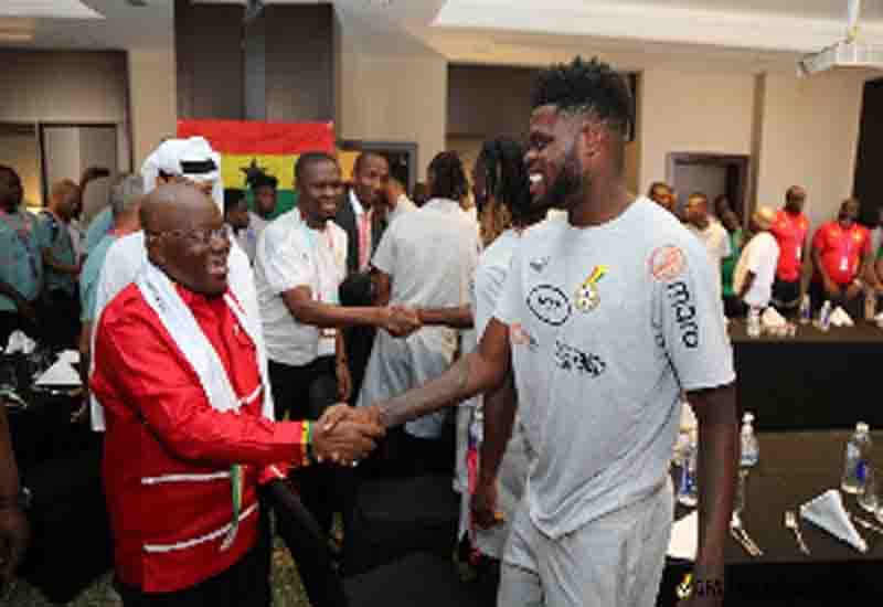 You are currently viewing Check out photos as Akufo-Addo arrives in Black Stars camp ahead of Portugal game