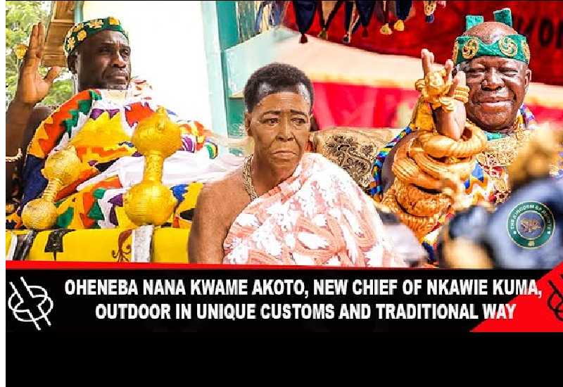 You are currently viewing Nkawie Traditional Council outdoors Nana Kwame Akoto