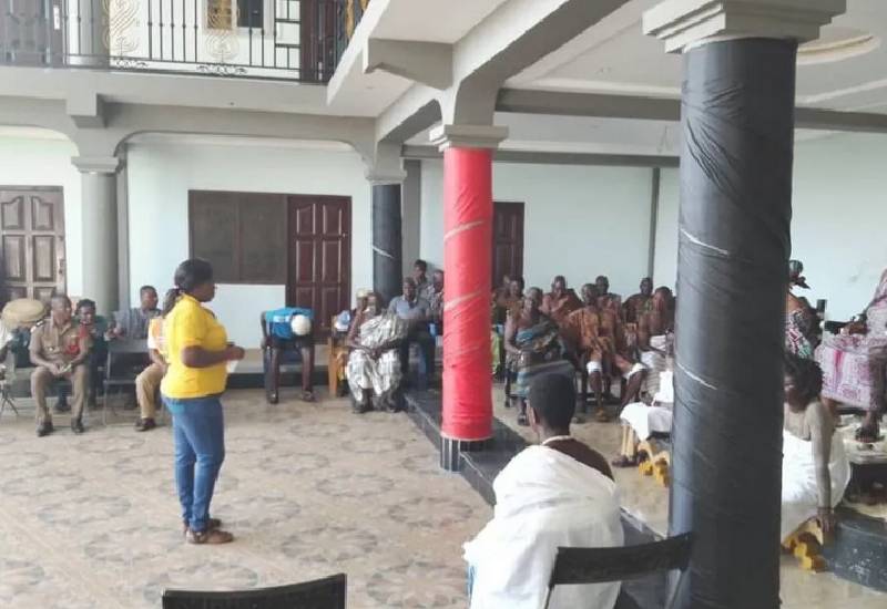 You are currently viewing NCCE engages farmers in Kwahu East about dangers of bushfires