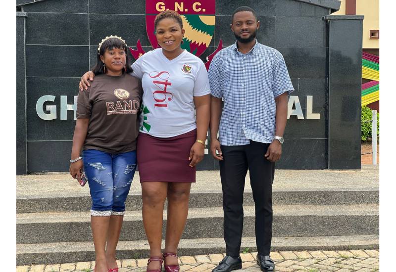 Dr. Aboagye (middle) with some of her staff
